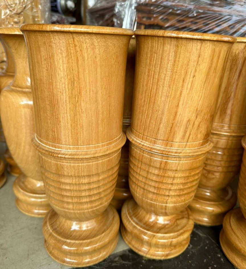 Ống Đựng Nhang gỗ gõ cao 25cm