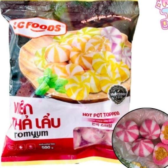 Viên thả lẩu trứng cá/ trứng tôm/ phô mai trứng muối..hàng lacusina việt nam 500g