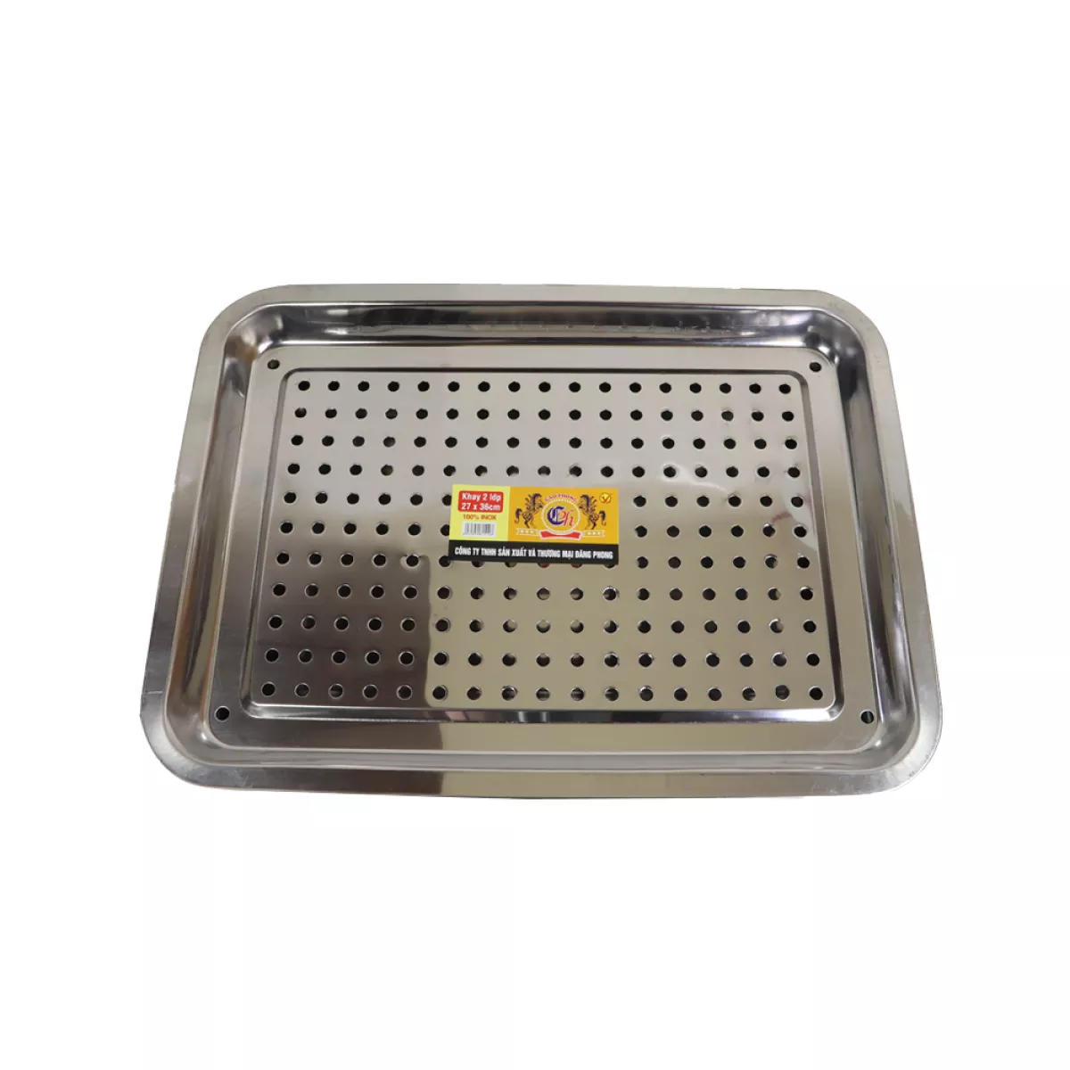 Khay úp ly nước inox size 35*26*3cm cao cấp