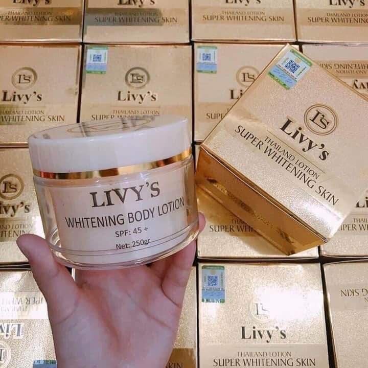 Kem body Livy's vàng 250gr Thái Lan - Hàng công ty chính hãng