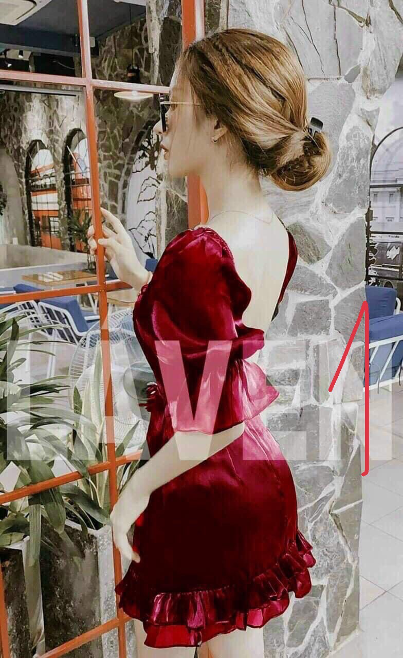 váy đầm nơ ngực siêu xinh