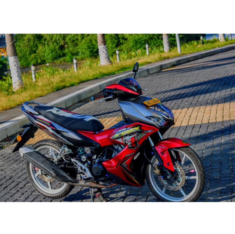 Tem Rời Dán Xe Winner X Mẫu King Drag Đỏ Bạc Đen