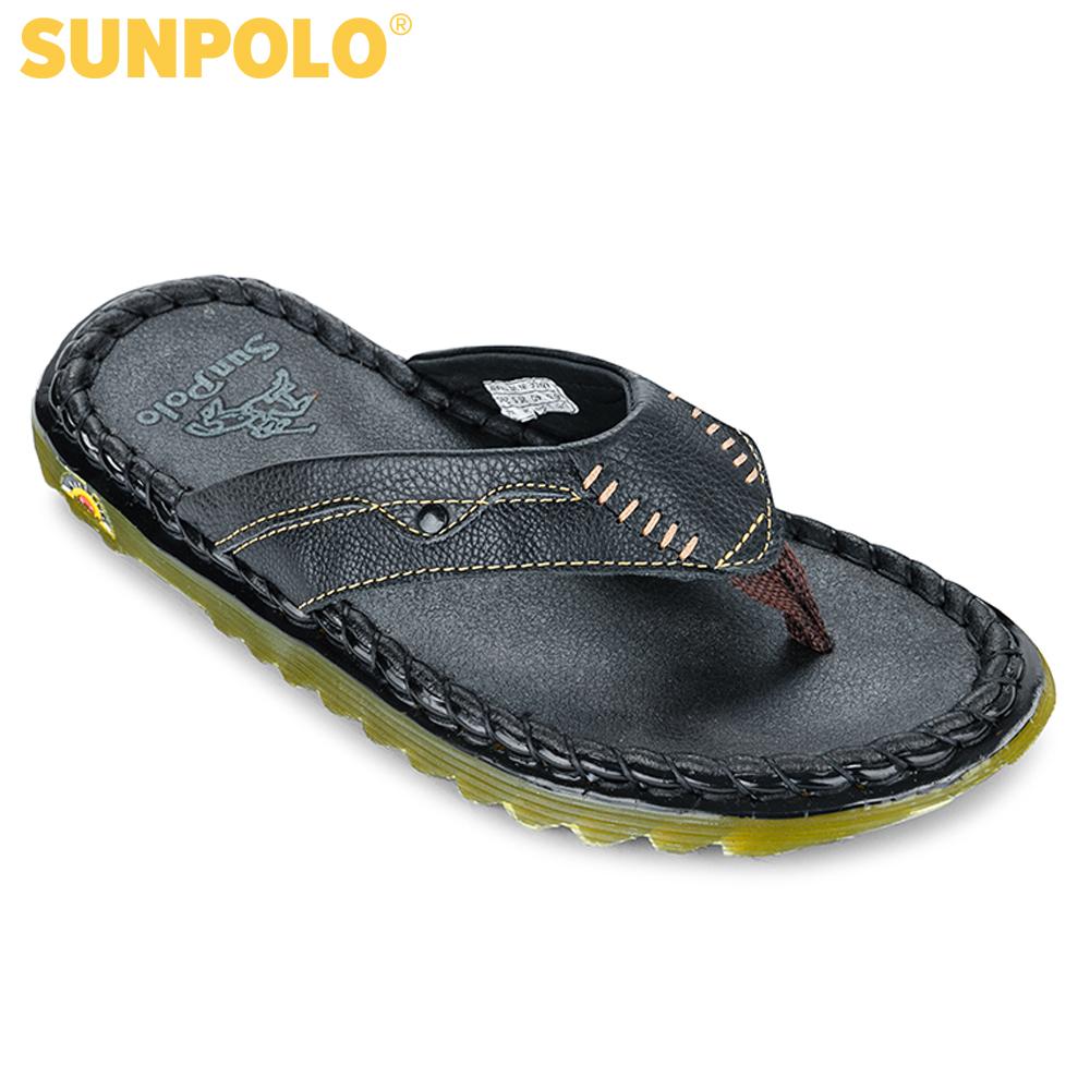 Dép kẹp nam da bò sunpolo drs21d