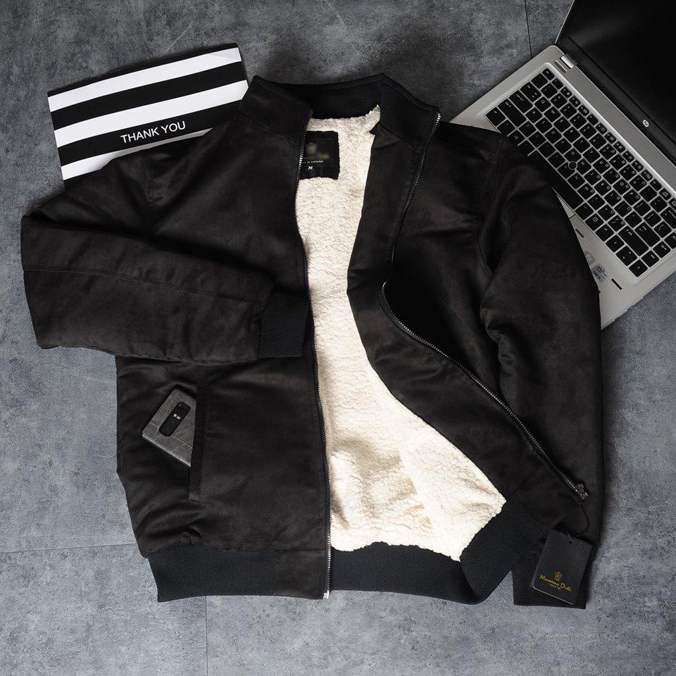 [HÀNG HOT 2019] - ÁO KHOÁC DA LỘN LÓT LÔNG CỪU - MASSIMO DUTTI