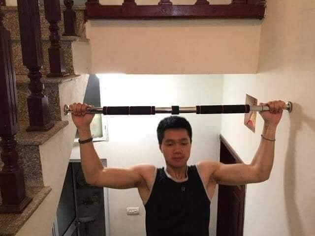 Xà đơn treo tường inox 80cm-130cm