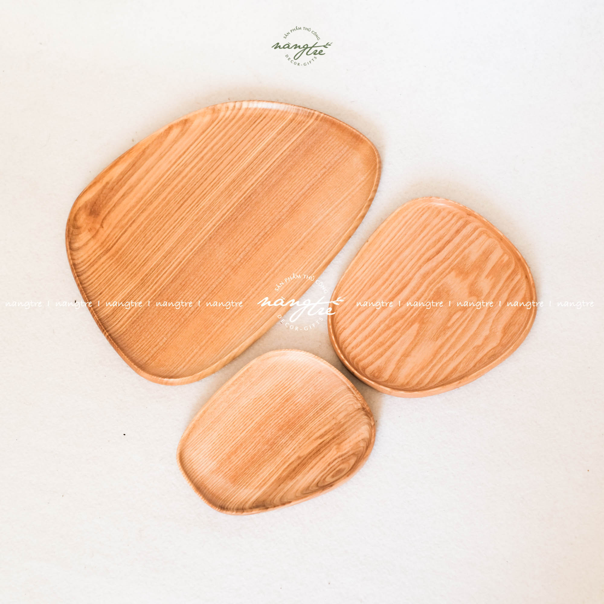 Khay gỗ lệch- khay gỗ decor