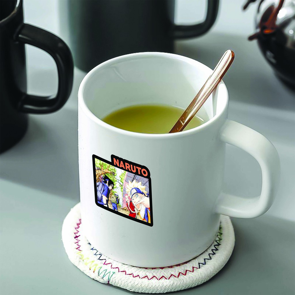 Ly cốc sứ in hình Naruto Sasuke anime chibi m01