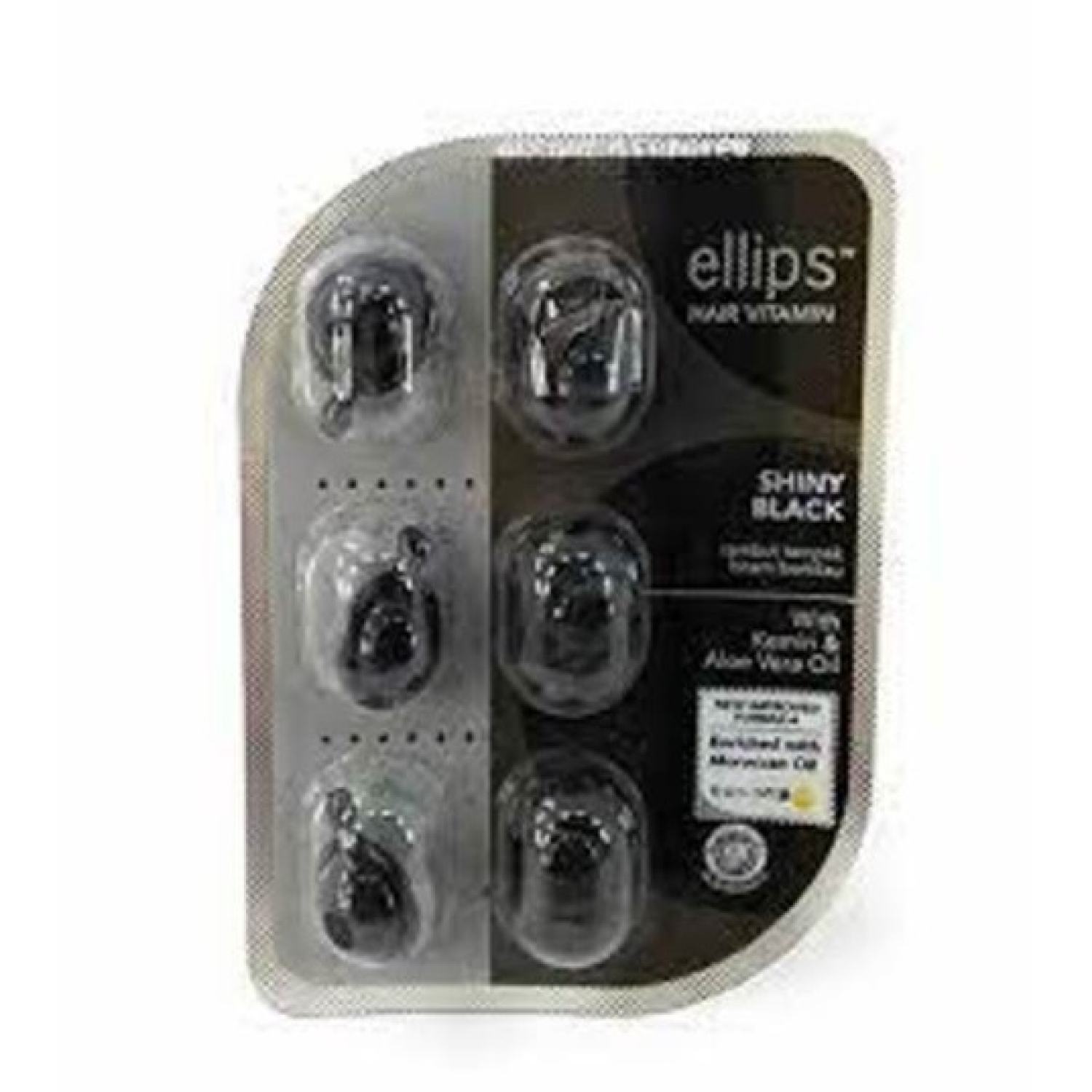 Ellips Dưỡng Tóc Keratin 6'S Đen Mượt (Ellips Hair Vitamin Keratin 6'S Silky Black)vỉ 6 viên