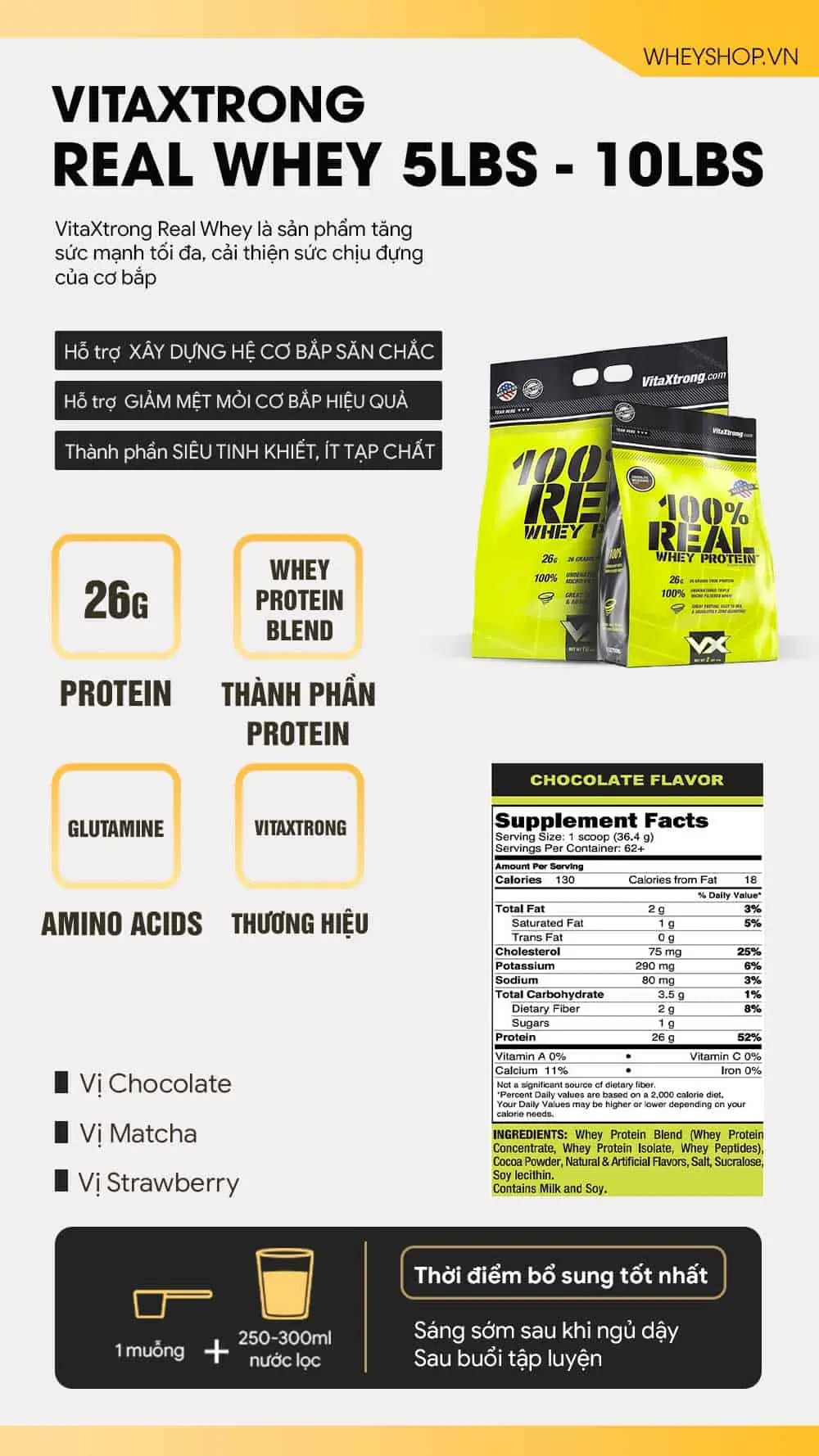 Sữa Tăng Cơ 100% REAL WHEY PROTEIN