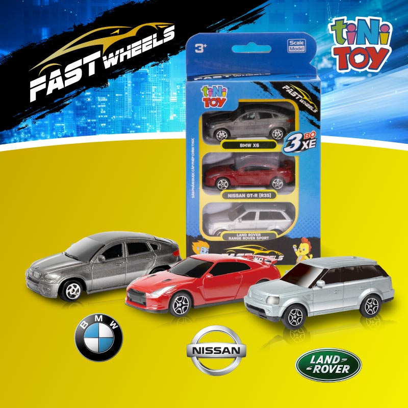 Bộ đồ chơi 3 xe tốc độ FastWheels 3 Inch (Giao mẫu ngẫu nhiên)