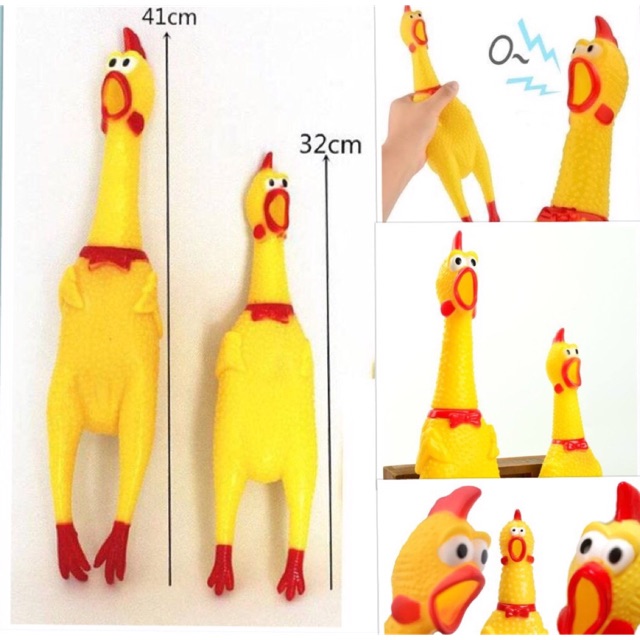 [HCM]Đồ chơi con gà la hét - gà bóp kêu -  Gà 40cm