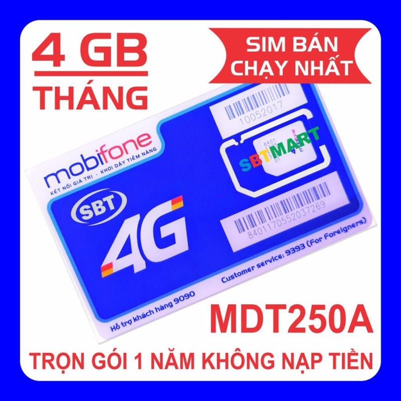 [HCM]Sim 4G DATA Mobifone Trọn Gói Không Cần Nạp Tiền 1 Năm