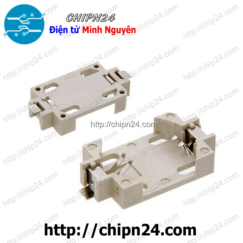 Đế pin cr2032 dán smd trắng