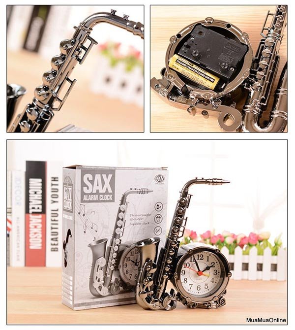 Đồng Hồ Hình Kèn Saxophone Độc Lạ