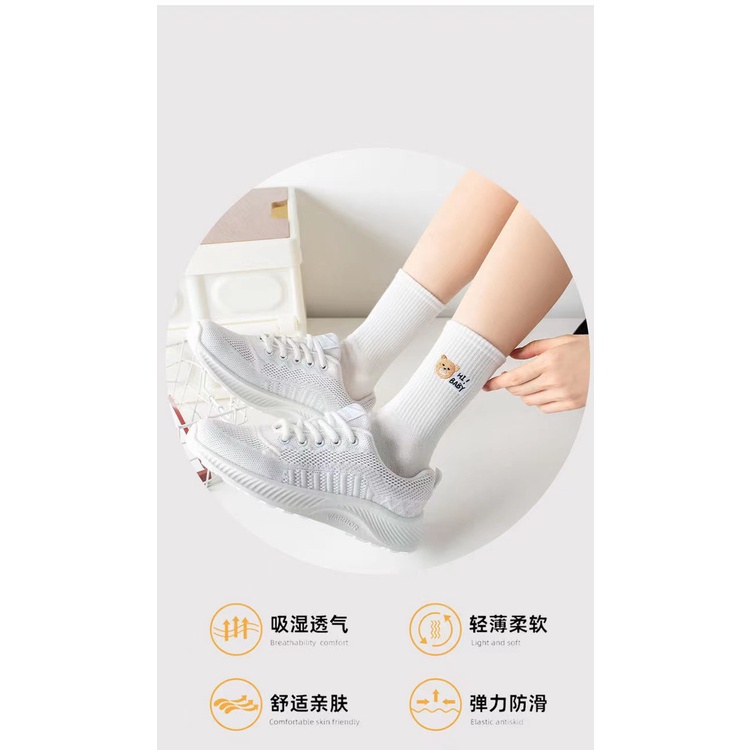 Tất vớ nữ co cổ hình gấu cute