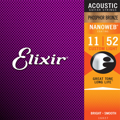 [Chính hãng] Dây đàn Guitar Acoustic Elixir Phosphor Bronze Nanoweb 11|52 (16027)