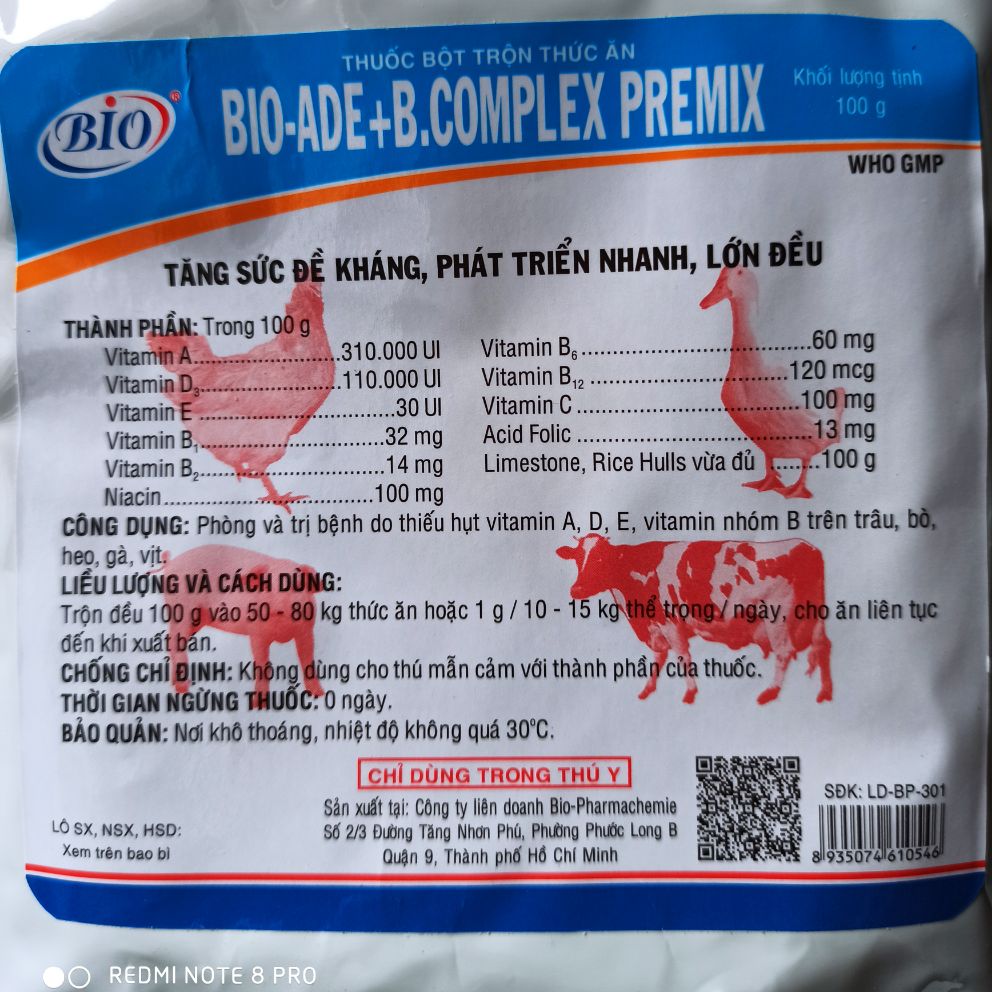 Bột trộn ADE + B.complex
