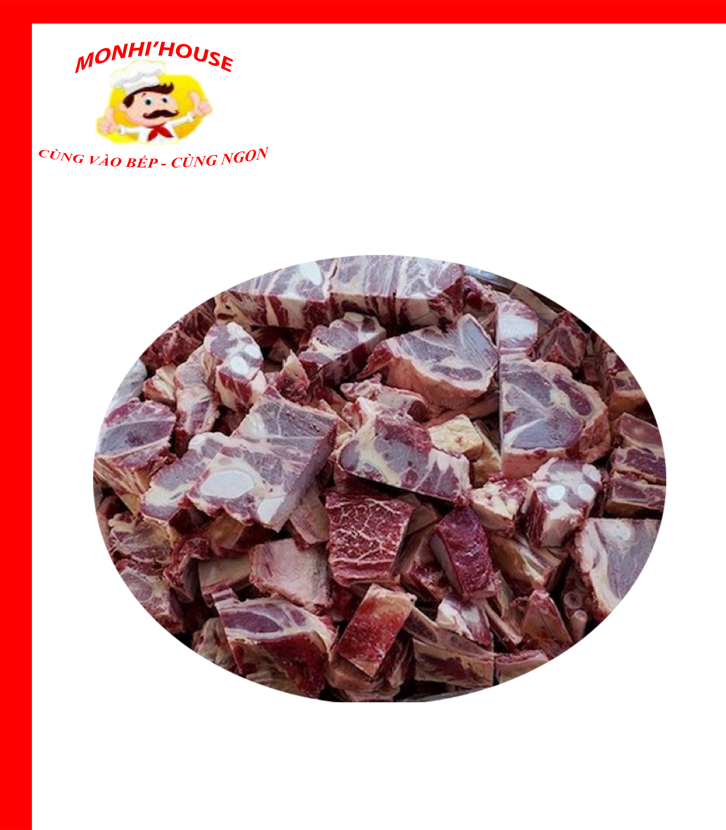 1Kg Sườn Sụn Ức (hầm, canh, nấu bún,nướng, om, ...)