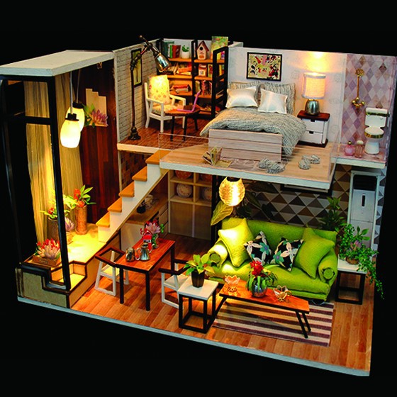 Mô Hình Nhà Gỗ DIY Cuộc Sống Nhàn Hạ A085  Mô hình nhà gỗ 3D xưởng mô hình  Tinyhouse