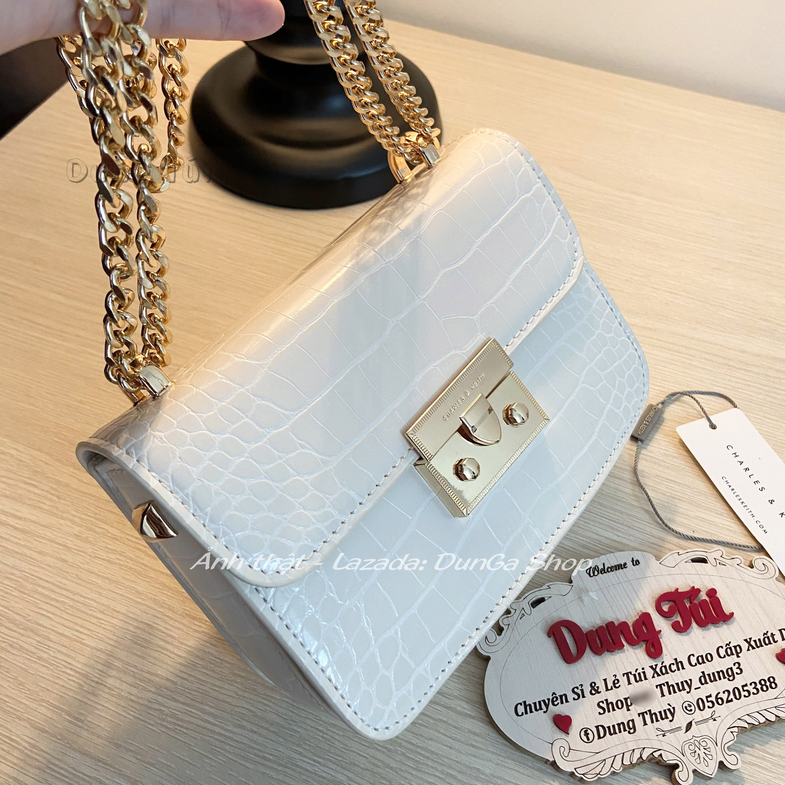 [Chuẩn hãng] Túi nữ Xích Đeo Vai & Đeo Chéo (Size 18) [ Túi Nữ Vân Da ]