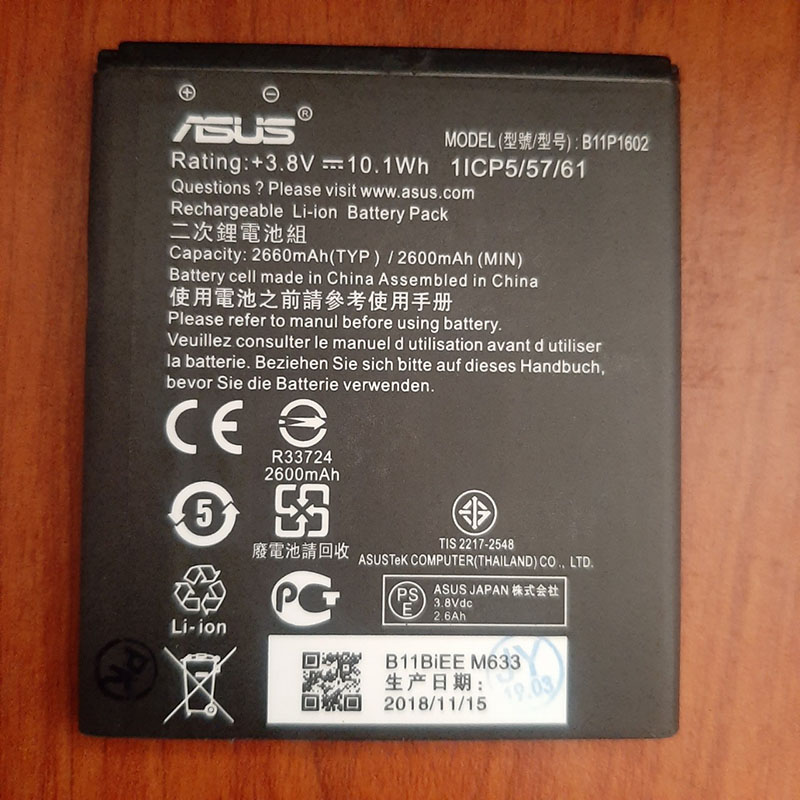 PIN ASUS ZENFONE GO LTE 5.0 (B11P1602/X00BD/ZB500KG/ZB500KL/ZEN2 GO/ZEN3 GO)