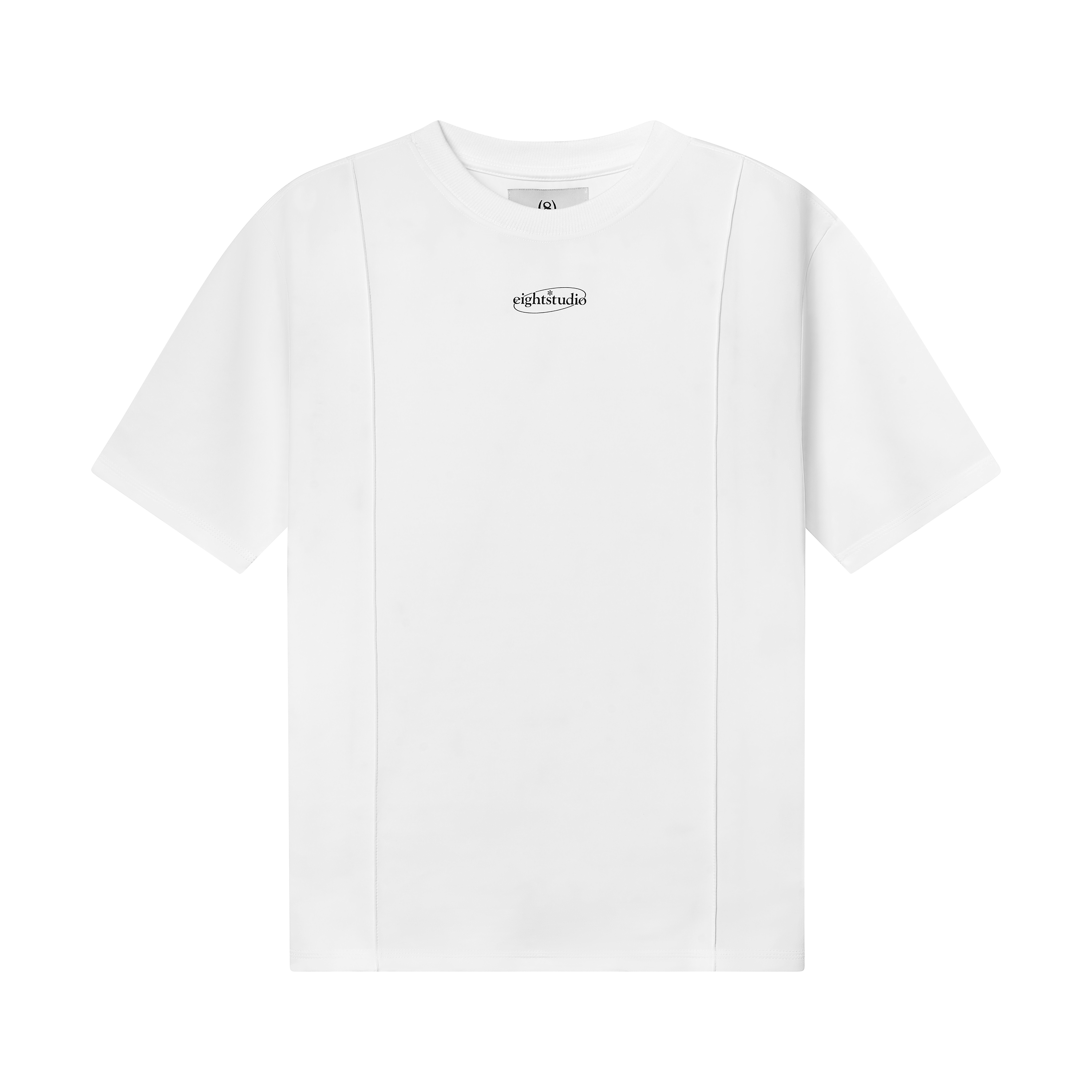 Basic Logo Tee - Áo Thun Unisex Tay Ngắn Màu Trắng/Đen Thun Poly Ít Nhăn Eight Studio