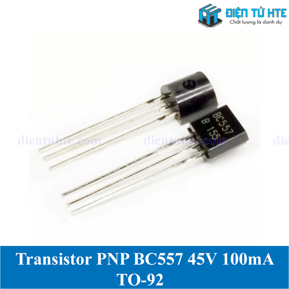 Bộ 10 con transistor bc547 npn - bc557 pnp 45v 0.1a chân cắm to-92