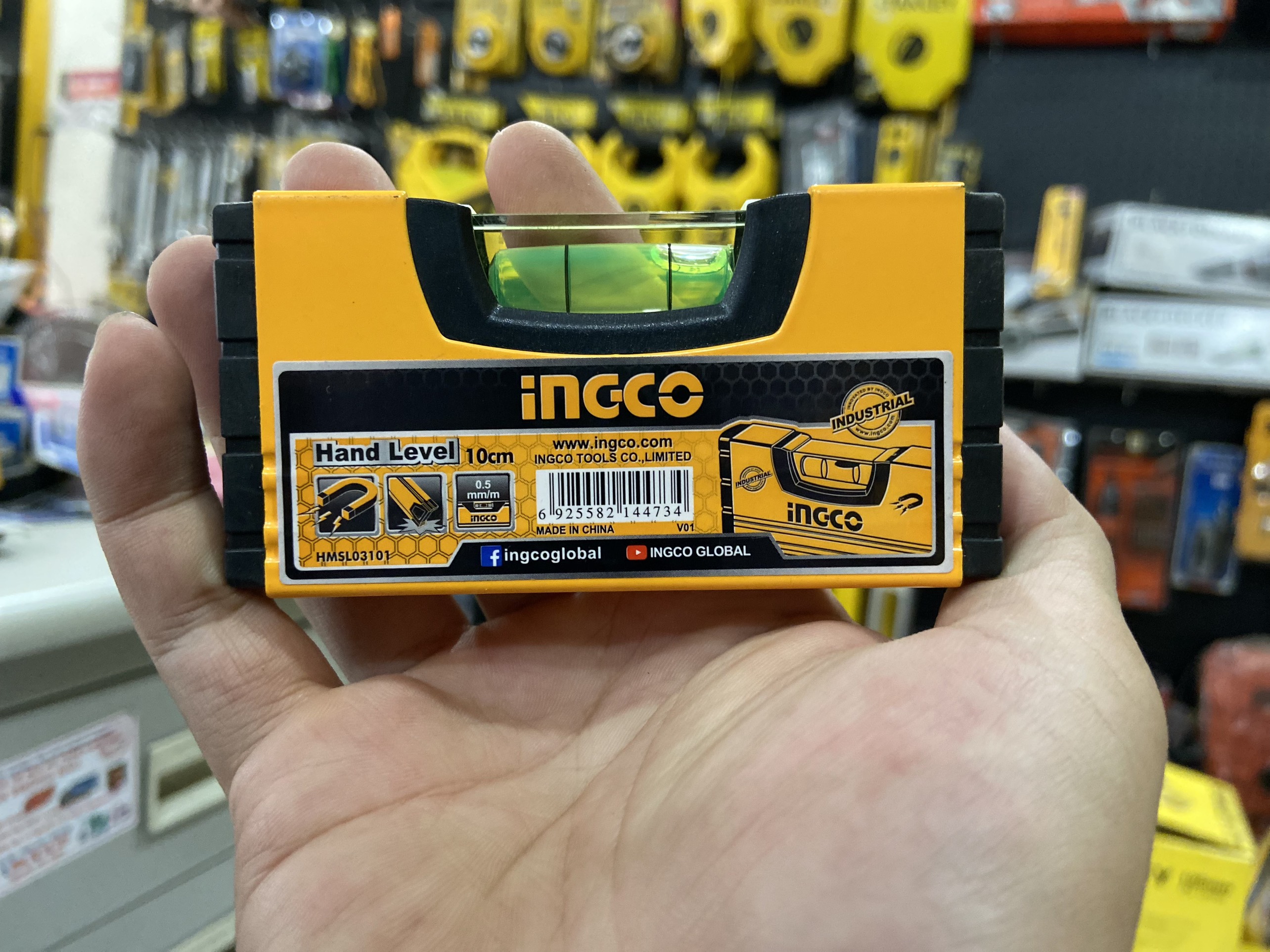 Thước thủy mini có từ Ingco HMSL03101