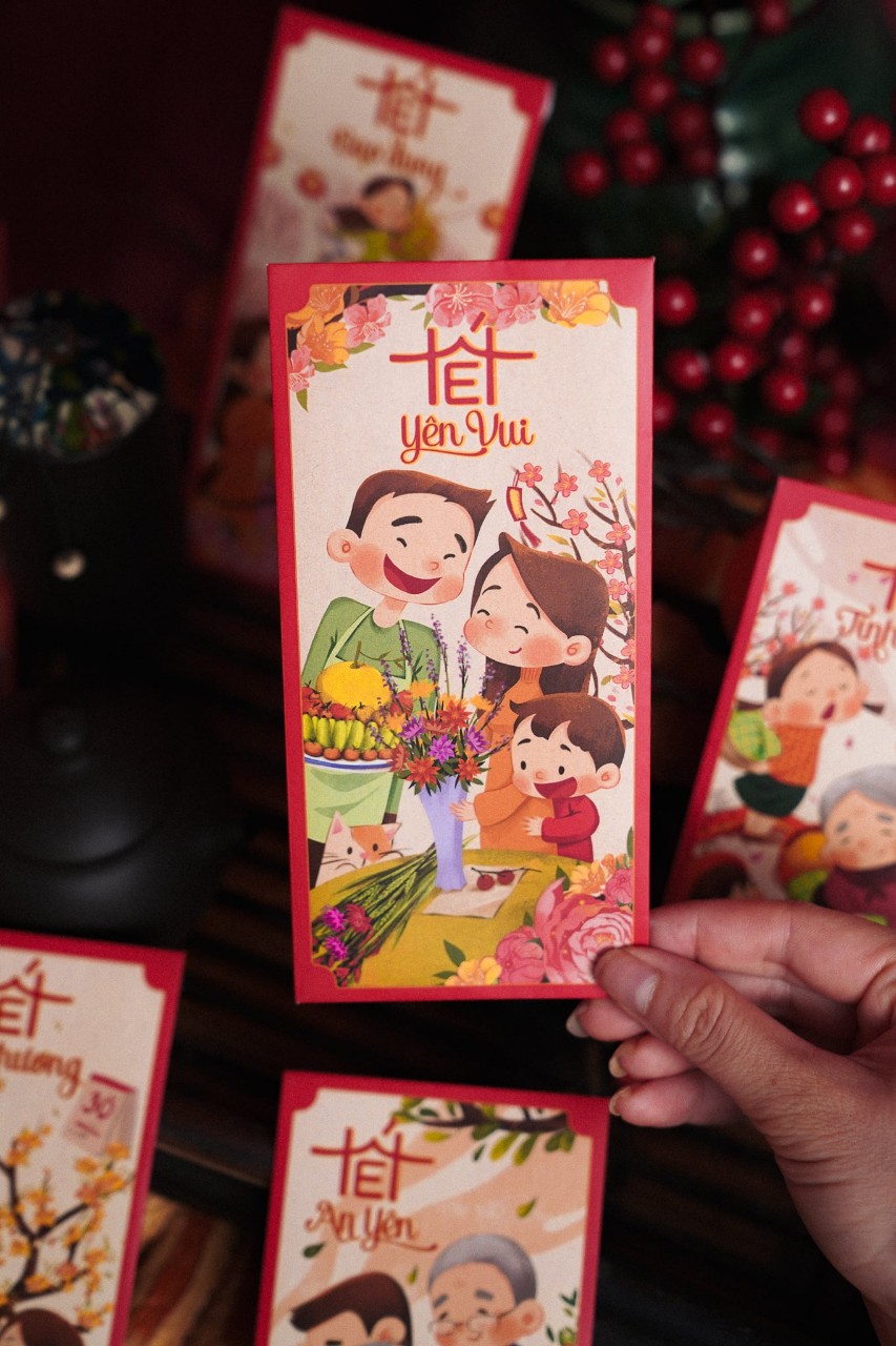 set 6 bao lì xì tết 2024