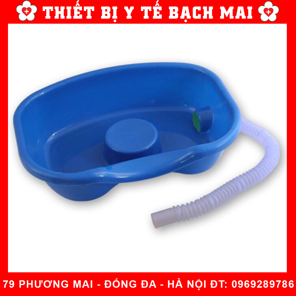 Chậu gội đầu tại nhà màu xanh