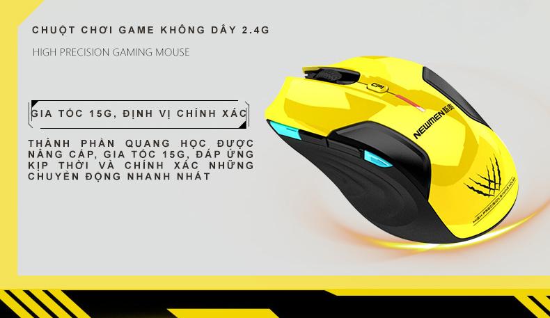 Chuột máy tính GAMING Không dây Newmen E500
