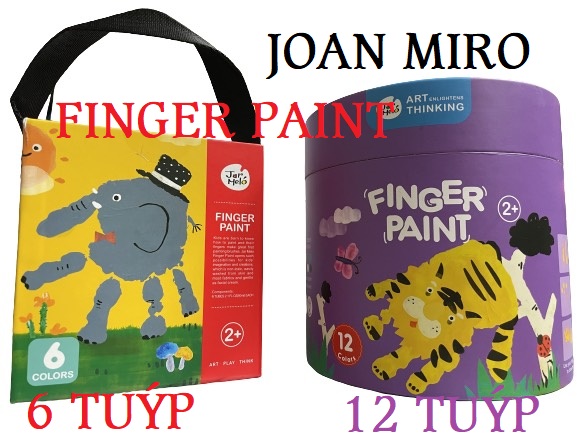Bộ màu vẽ bằng tay chính hãng Joan Miro Finger Paint loại 6 típ màu và 12