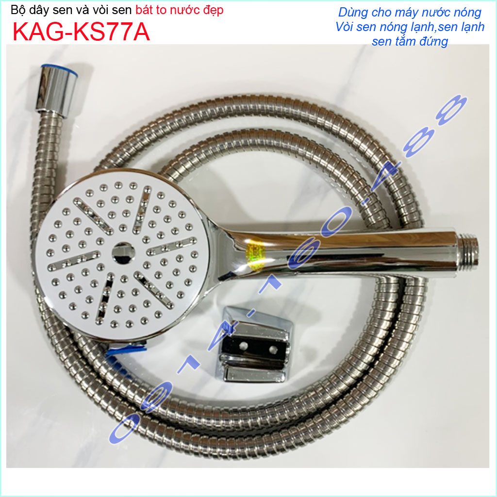 Vòi hoa sen tắm KAG-KS77A, Sales shower head 1 tay sen + 1 dây sen tắm vòi hoa sen tia nước mạnh sử dụng tốt