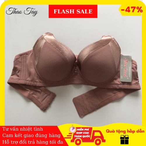 Áo lót Sister Hood mút mỏng, có gọng, nâng ngực, 3 móc