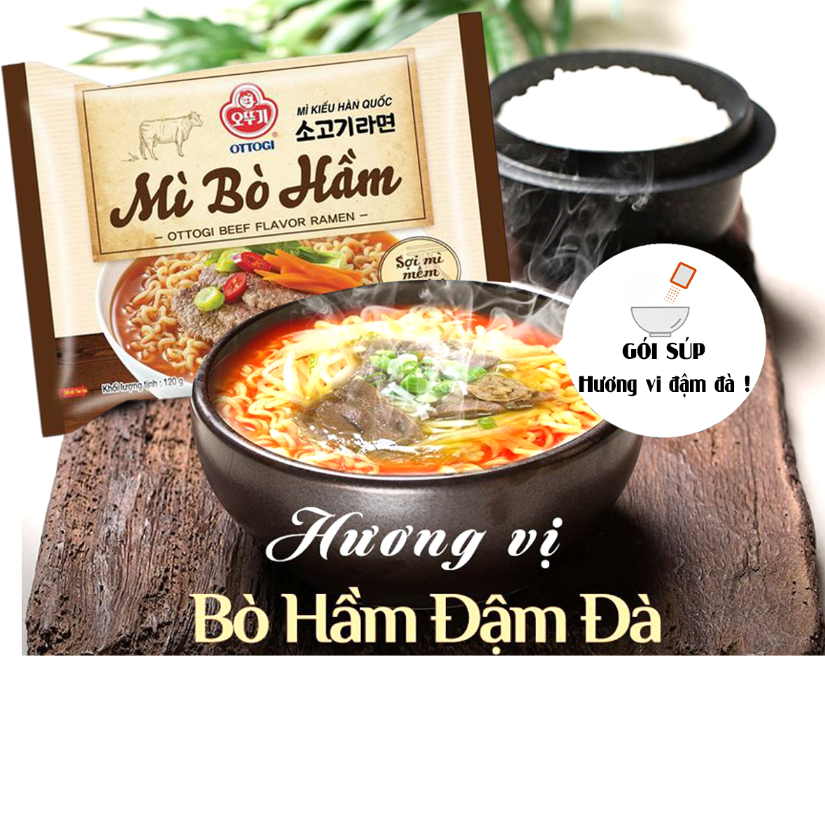 Mì bò hầm Ottogi gói 120g