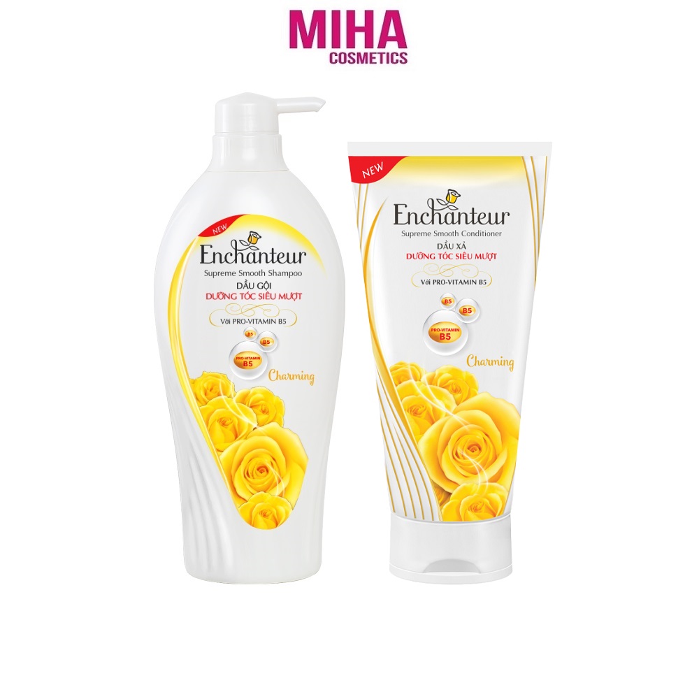 Combo Dầu Gội Và Dầu Xả Dưỡng Tóc Bóng Mượt Enchanteur Charming