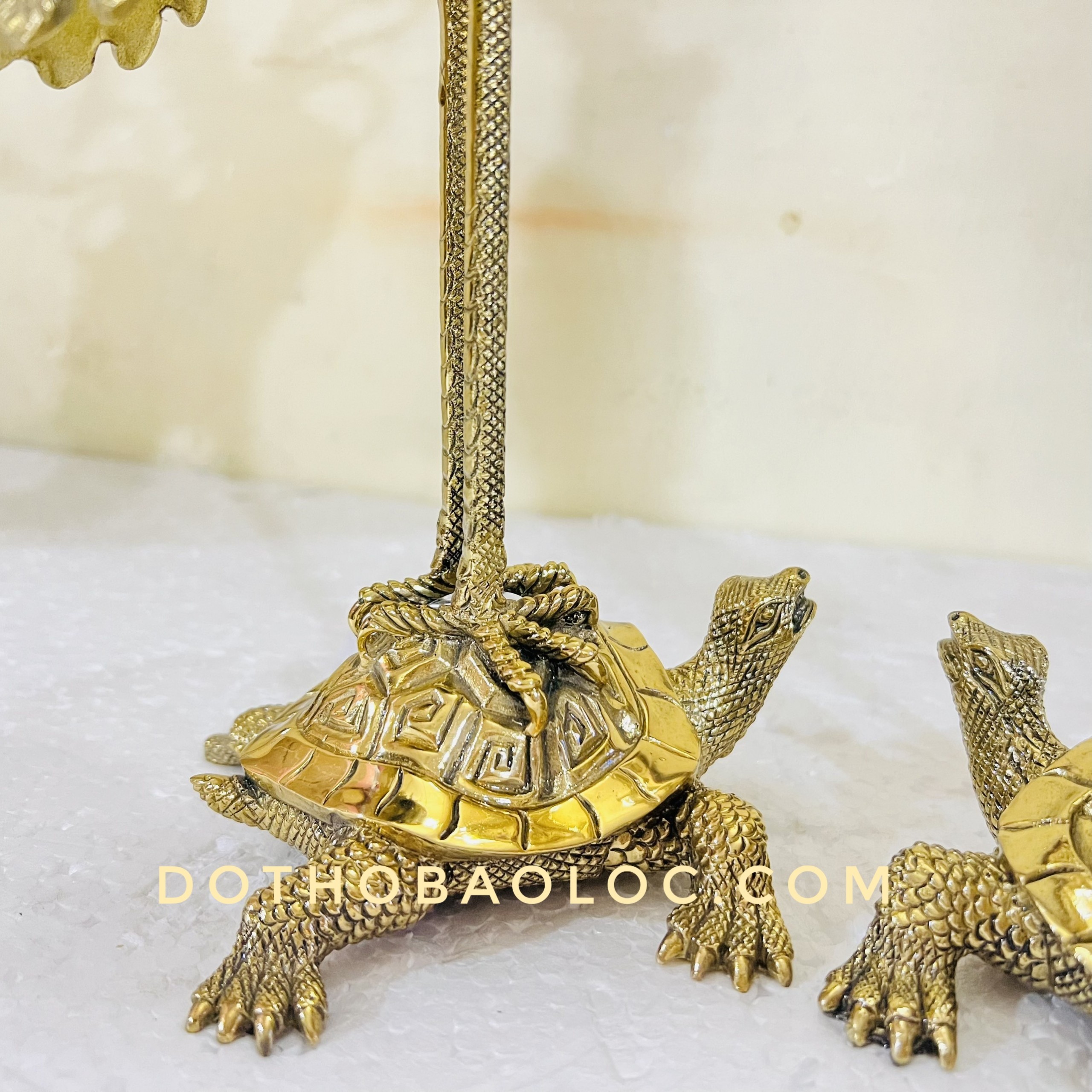 Cặp Hạc Để Đèn Bằng Đồng Cao 28cm