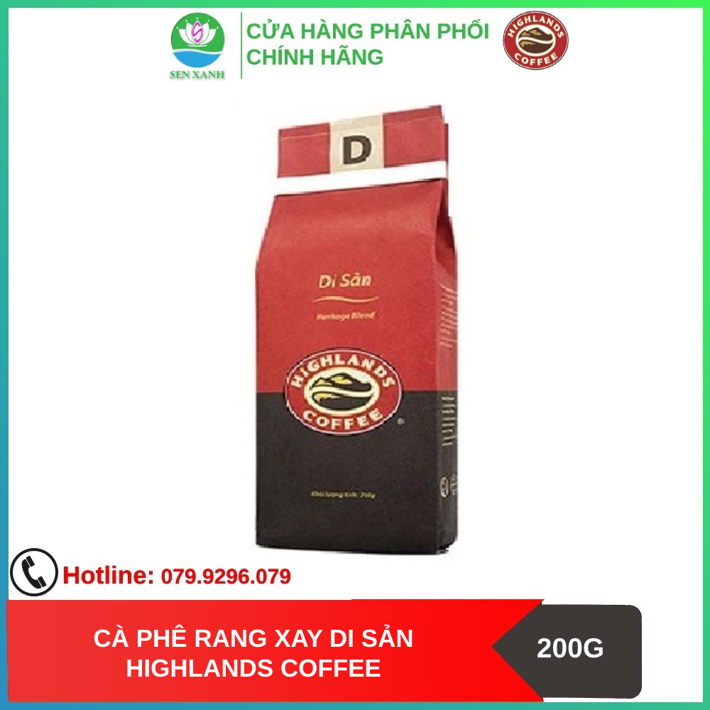 SenXanh CAFE Cà phê Rang xay Di sản Highland Coffee 200g
