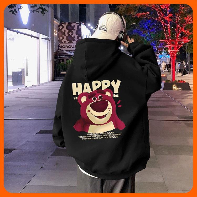[SIZE ĐẠI] ÁO HOODIE FORM RỘNG IN HÌNH GẤU - ÁO HOODIE UNISEX PHOM RỘNG LÊN TỚI 90KG