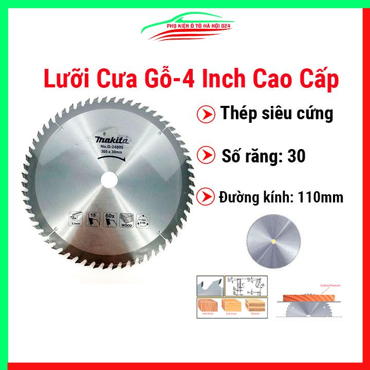 Lưỡi cưa gỗ 4 inch đường kính 110mm thép siêu cứng đẽ dàng thao  tác