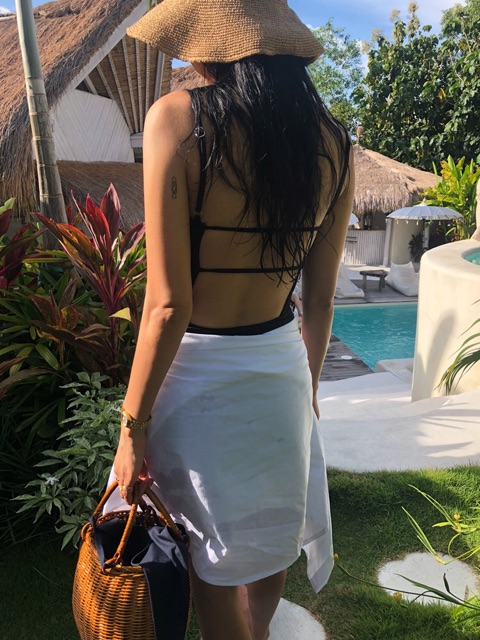 Bikini đồ bơi 1 mảnh liền thân đan 2 dây lưng cá tính