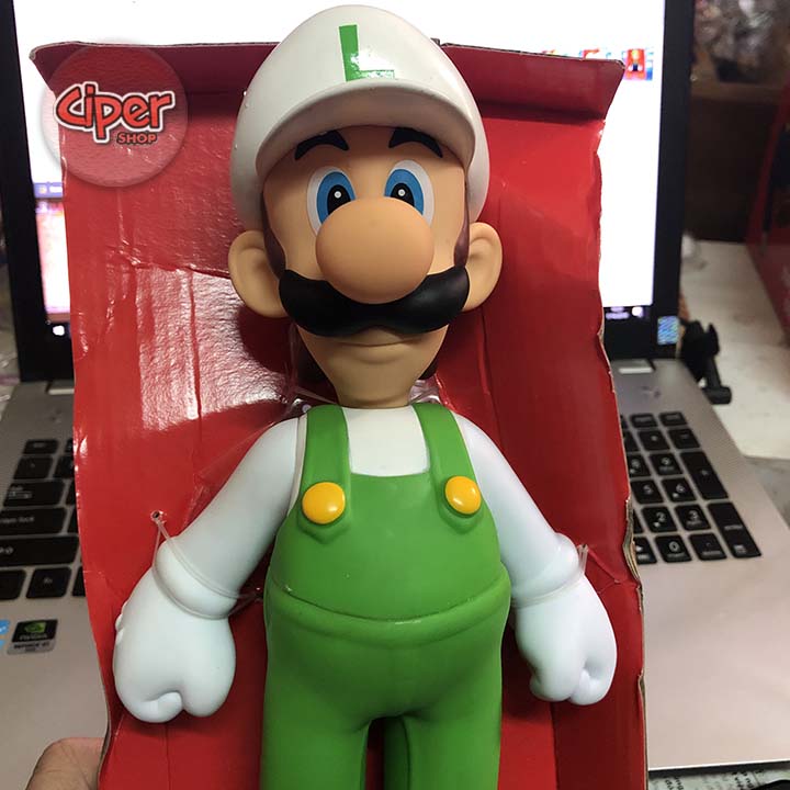[Bị ố vàng màu trắng] Mô hình Luigi Mũ Trắng  - Mô hình Mario