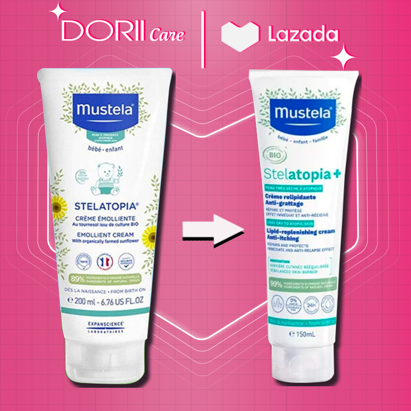 Mustela Kem Dưỡng Da Chàm Thể Tạng Stelatopia Emollient Cream 200ml