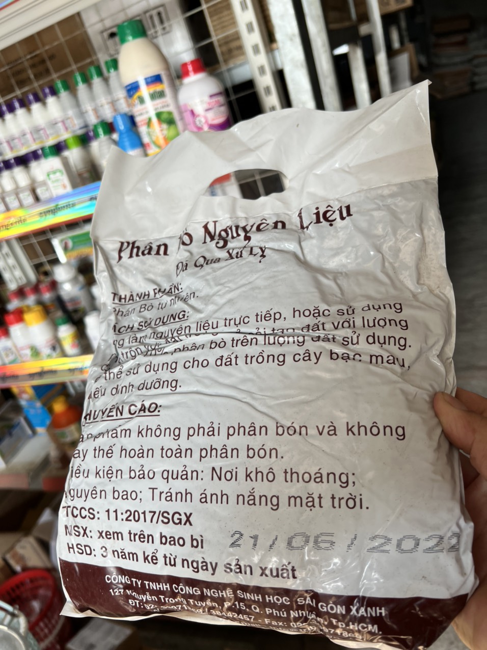Phân bò khô nguyên chất 3dm đã qua xử lý