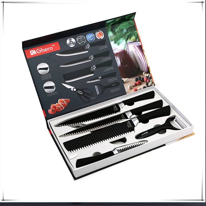 BÁO GIÁ Dao Làm Bếp Nhật Bản | Shopee Lazada Sendo Tiki mới nhất 80 Bộ Dao Làm Bếp Nhật Bản 6 Món Hình Gợn Sóng Cao Cấp - Siêu Tiện Dụng-Dao bếp lưỡi gợn sóng Nhật Bản - Bộ dao Nhật chính hãng cao cấp 6 món sắc bén chắc tay đẹp - Bộ dao làm bếp thân gợn sóng chống dính lưỡi thé