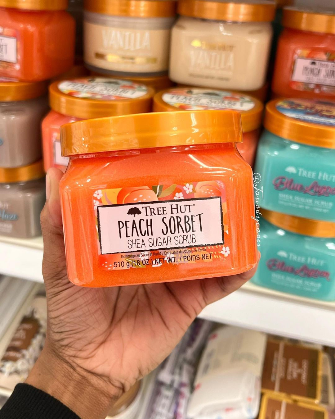 Tẩy tế bào chết body Tree Hut Peach Sorbet Shea Sugar Body Scrub 510g