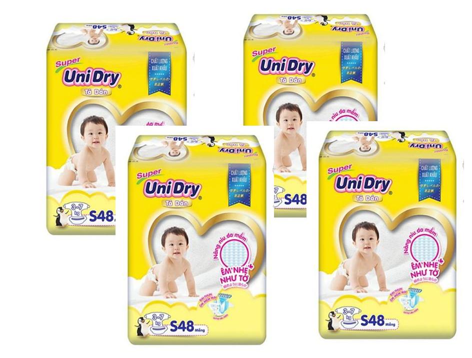 Combo 4 Bịch Tả Dán Unidry Đủ Size S48 - M42 - L38 - XL34 Miếng