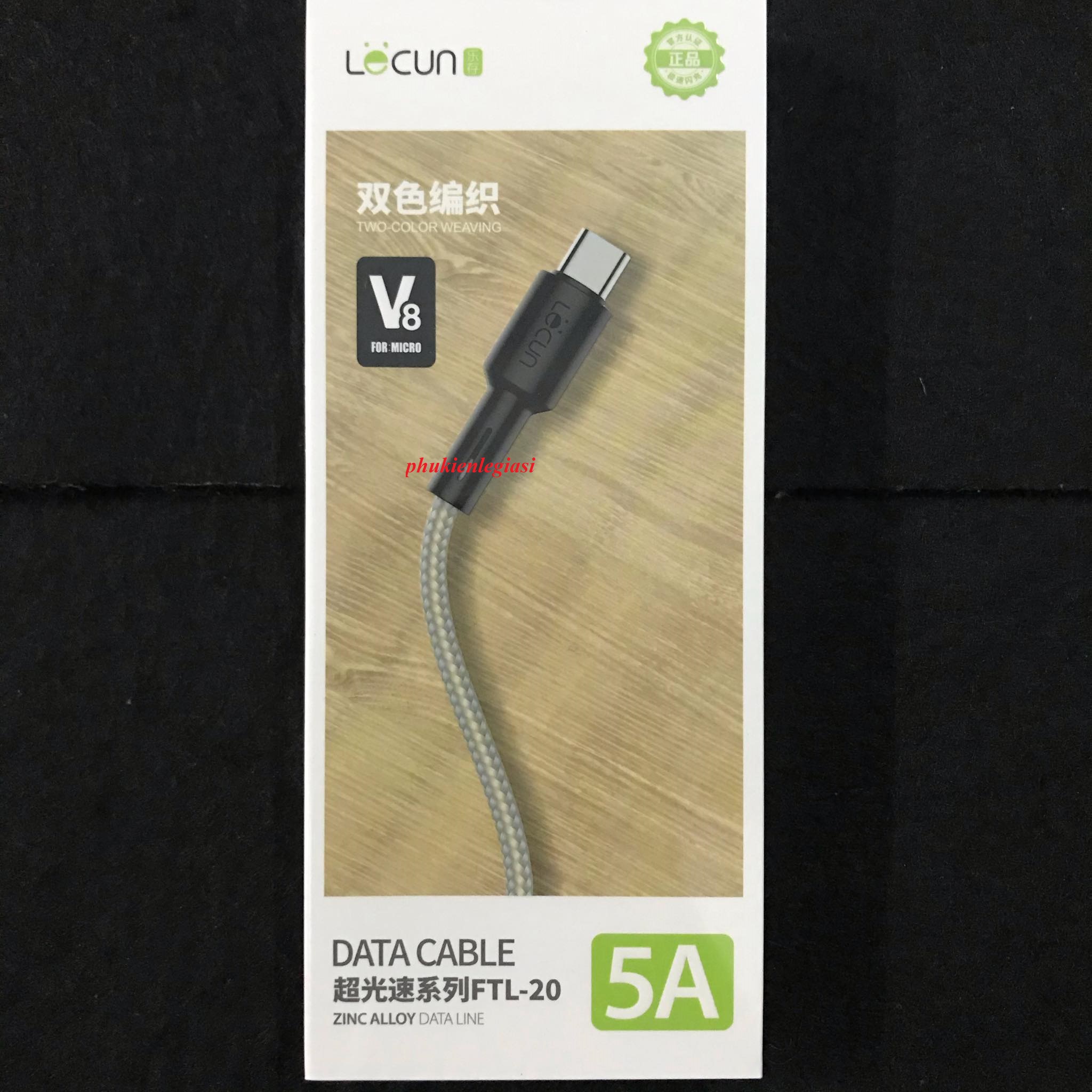 XÃ HÀNG THANH LÝ (Loại tốt)Cáp sạc dây dù C Lecun GS10 (FTL20) BỌC DÙ Micro usb Type C Lightning Iphone