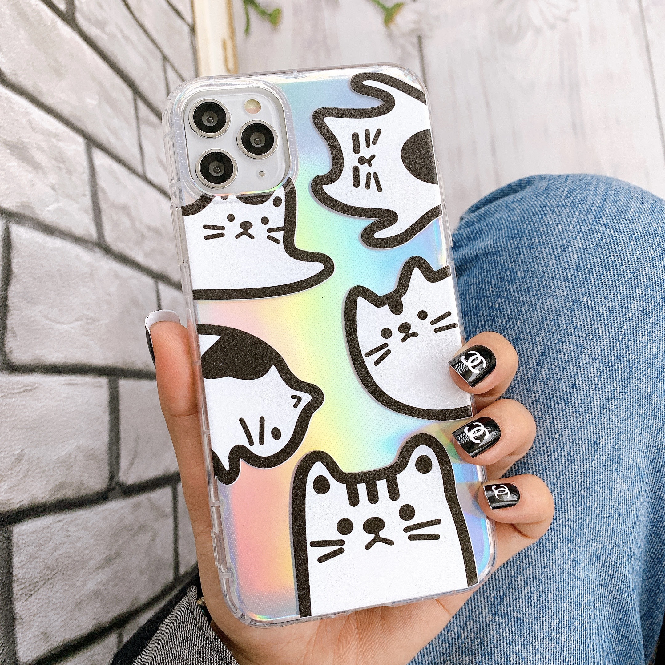 Ốp Lưng Silicon Chống Sốc Cats ( Kèm Miếng Phản Quang )