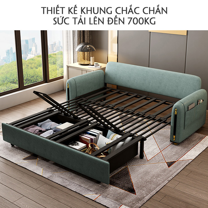 Ghế sofa giường đa năng DP Store khung thép chịu lực, đệm cao su non êm ái cao cấp nhập khẩu [ Rộng 150cm ]